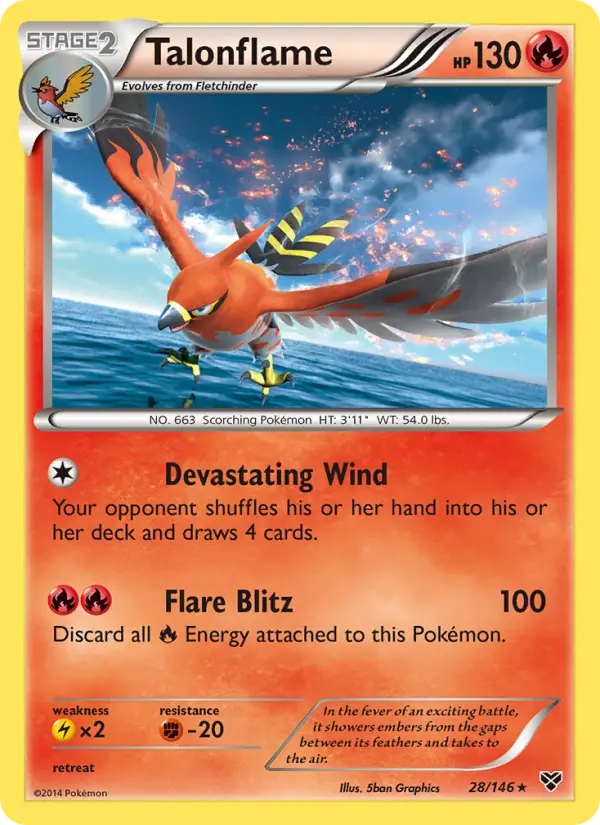 Talonflame, Pokémon card