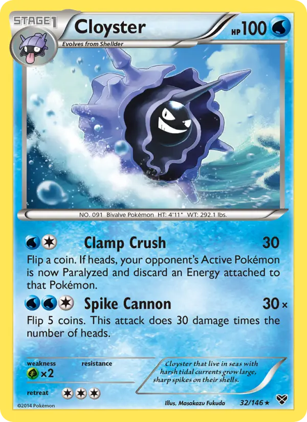 Cloyster, Pokémon card