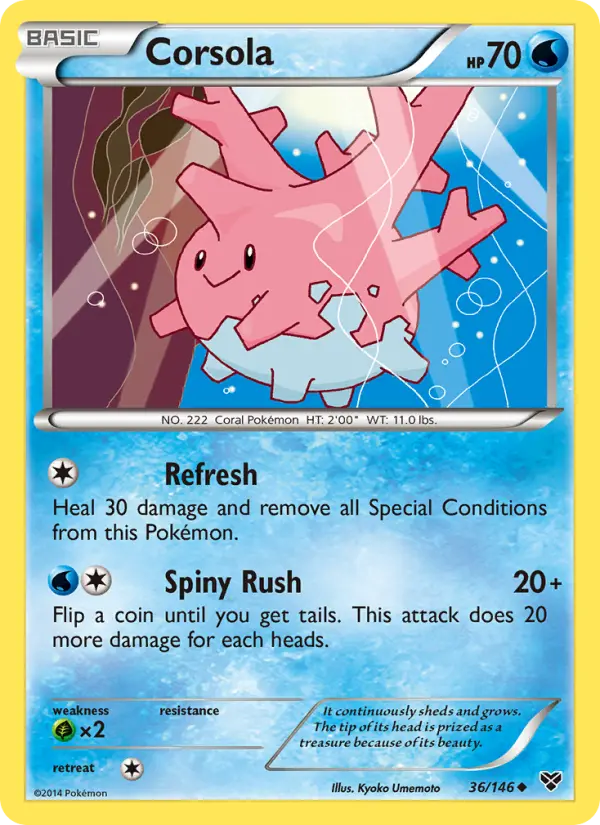Corsola, Pokémon card