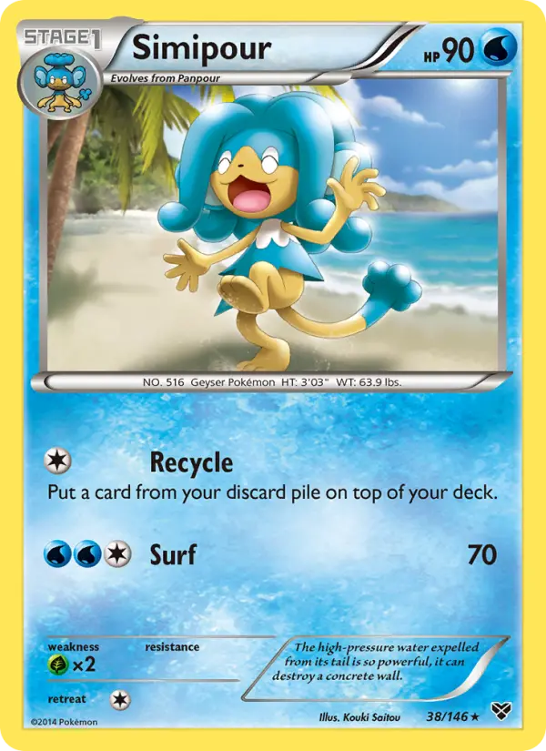 Simipour, Pokémon card