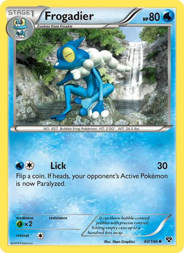 Frogadier, Pokémon card