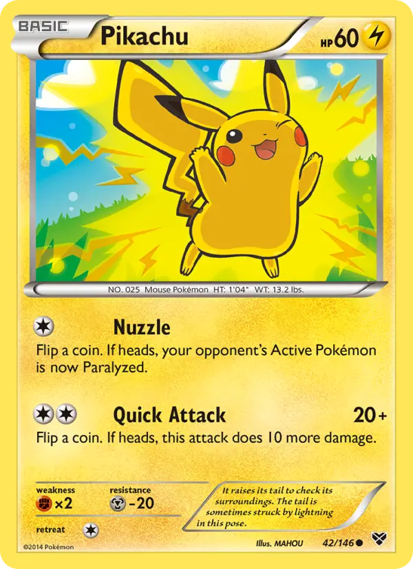 Pikachu, Pokémon card