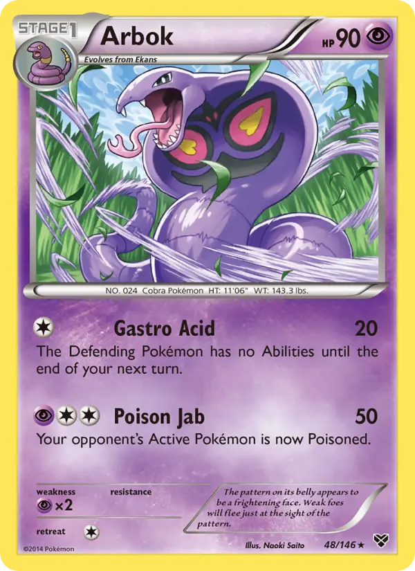 Arbok, Pokémon card