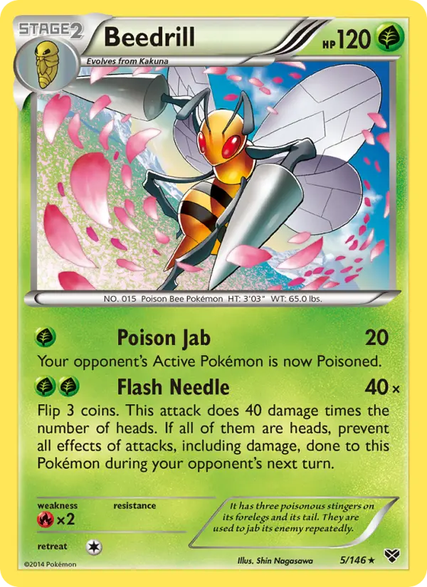 Beedrill, Pokémon card
