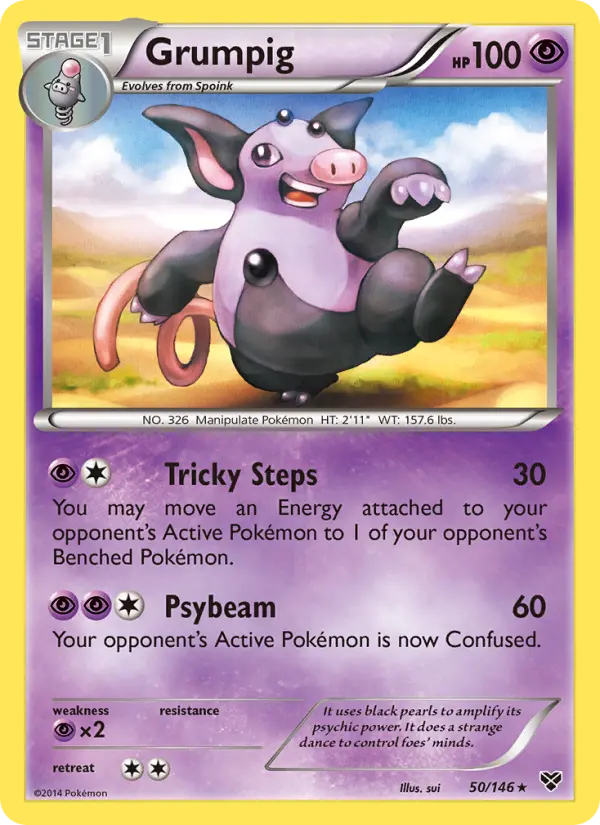 Grumpig, Pokémon card