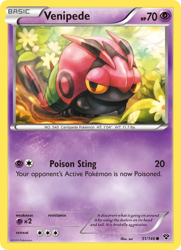 Venipede, Pokémon card