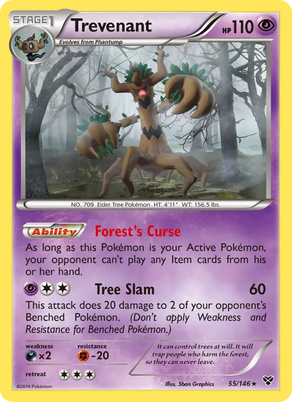 Trevenant, Pokémon card
