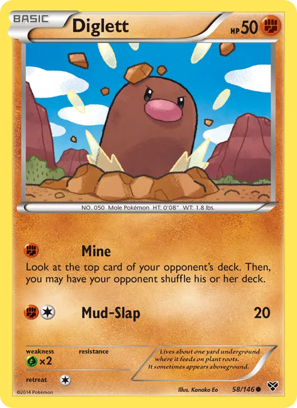 Diglett, Pokémon card