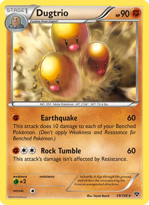 Dugtrio, Pokémon card