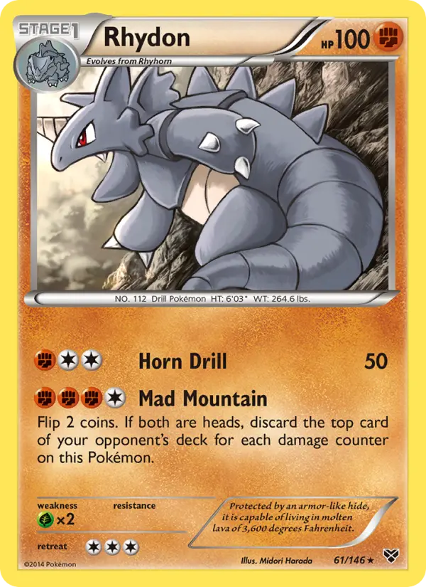 Rhydon, Pokémon card