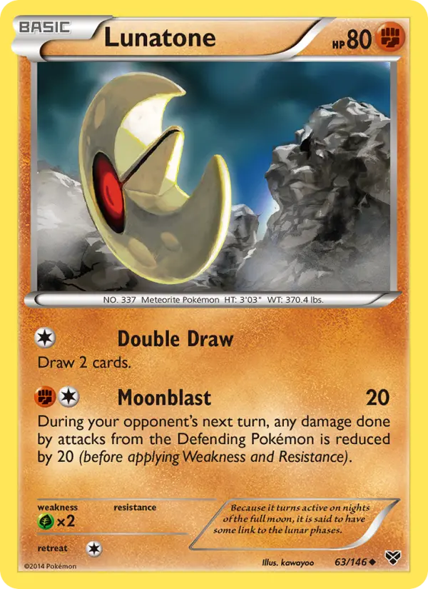Lunatone, Pokémon card
