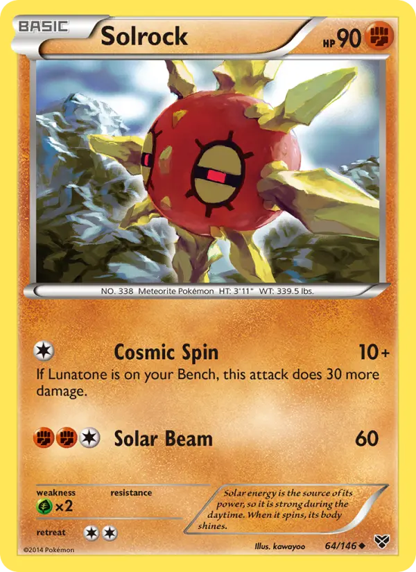 Solrock, Pokémon card