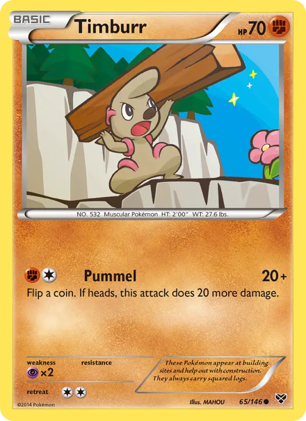 Timburr, Pokémon card