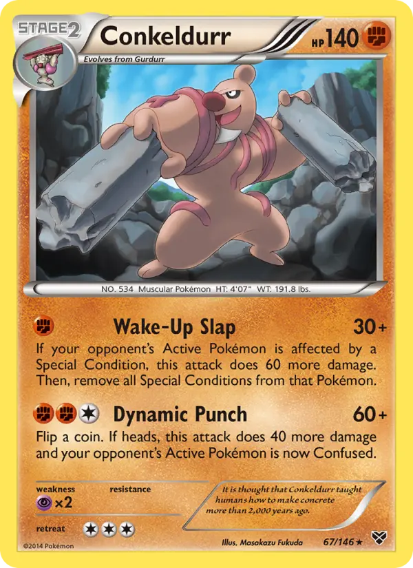 Conkeldurr, Pokémon card