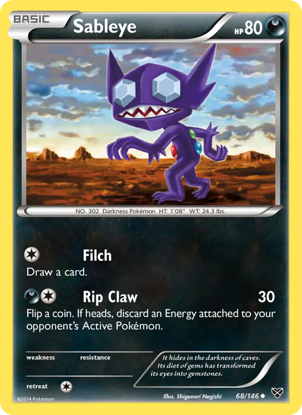 Sableye, Pokémon card