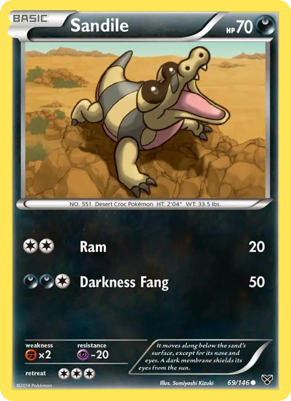 Sandile, Pokémon card