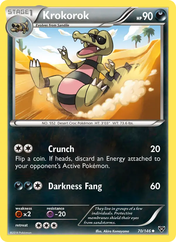 Krokorok, Pokémon card