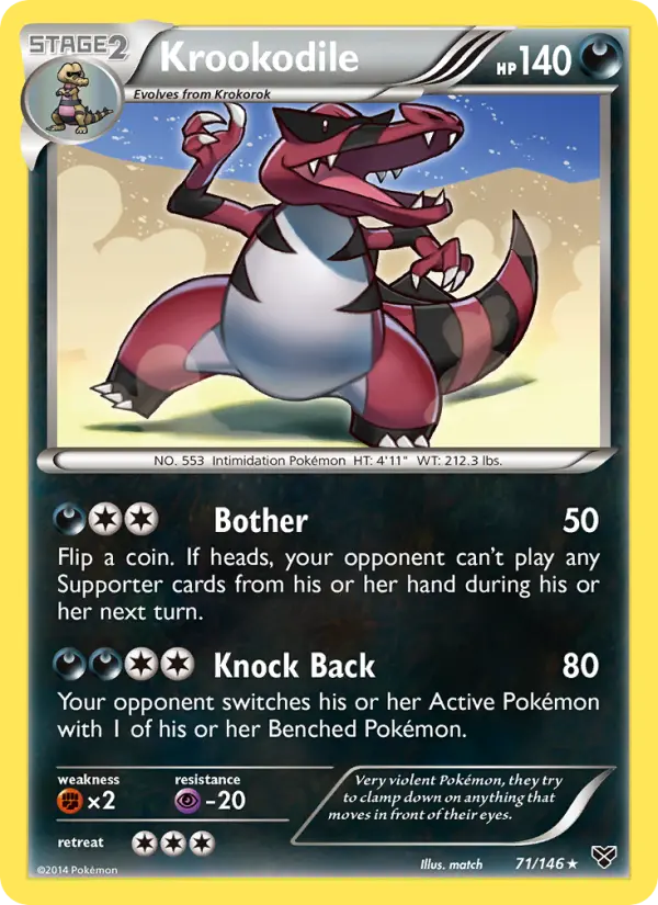 Krookodile, Pokémon card