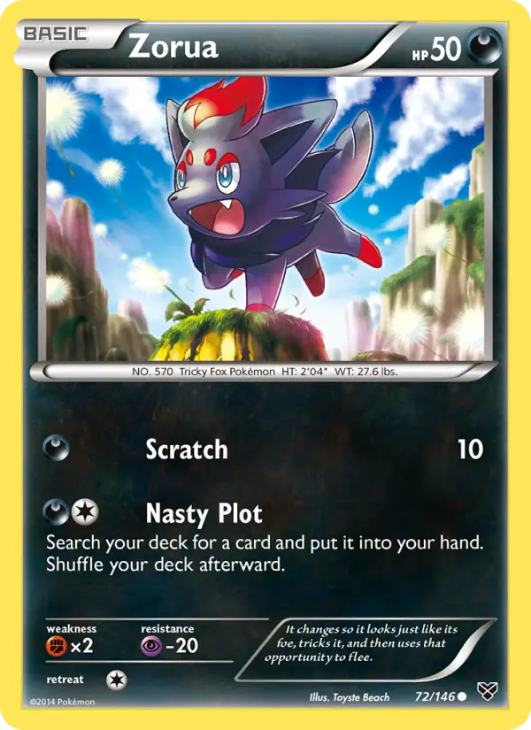 Zorua, Pokémon card