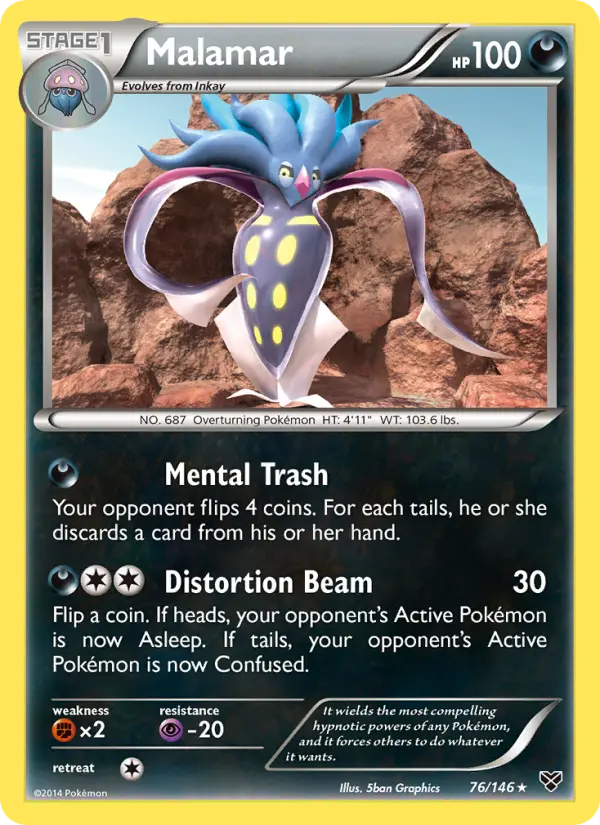 Malamar, Pokémon card