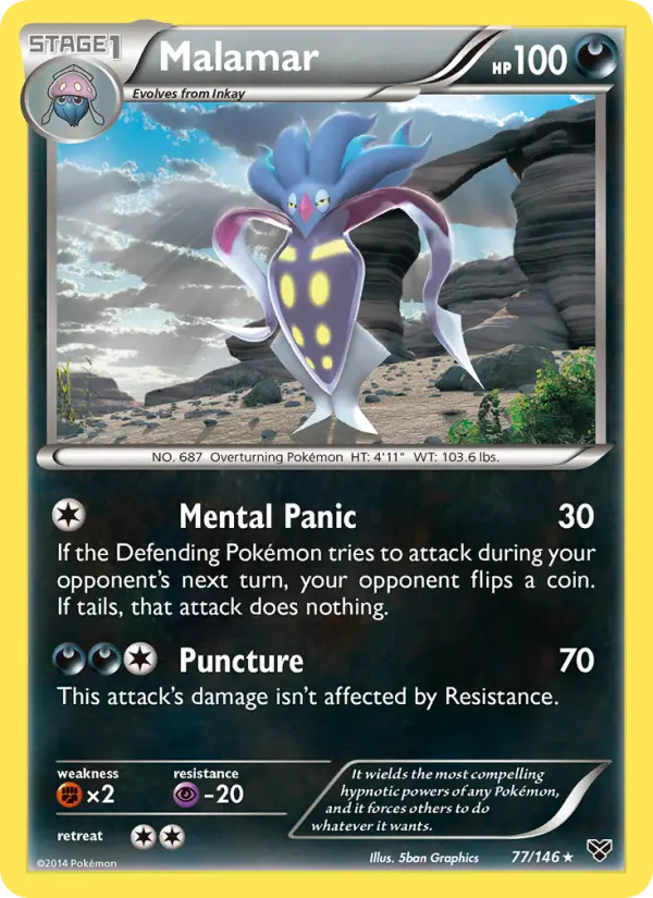 Malamar, Pokémon card