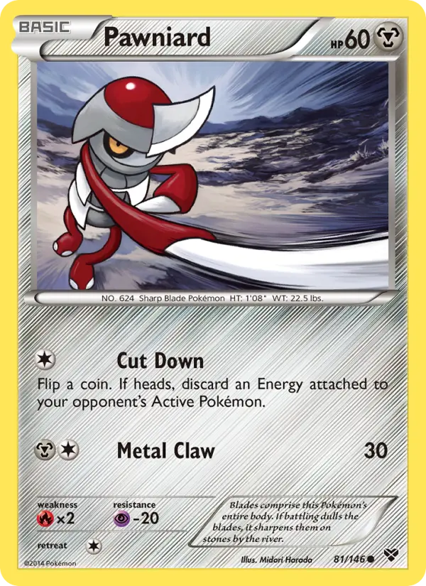 Pawniard, Pokémon card
