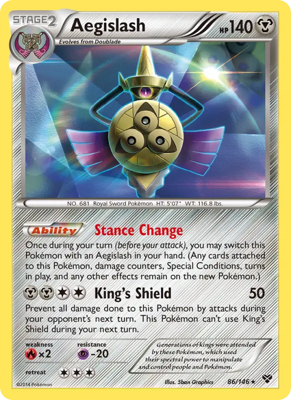 Aegislash, Pokémon card