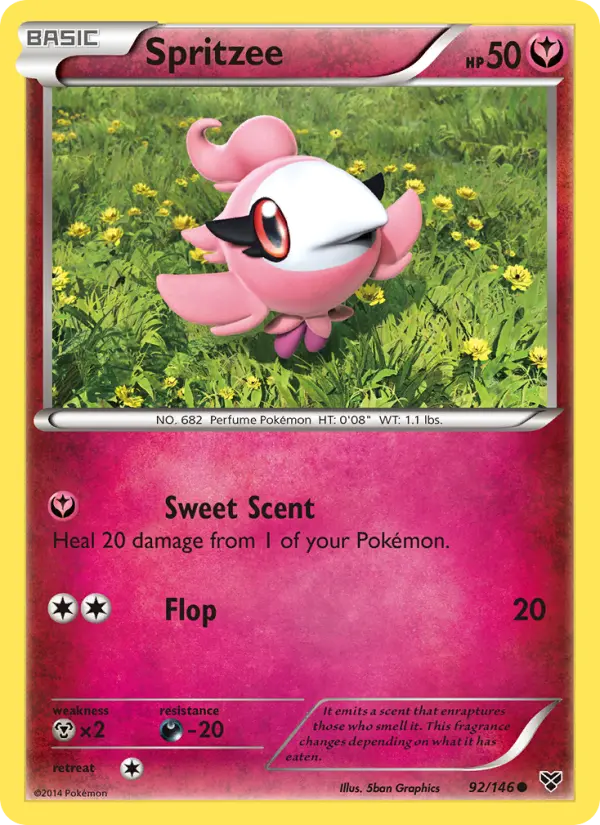 Spritzee, Pokémon card