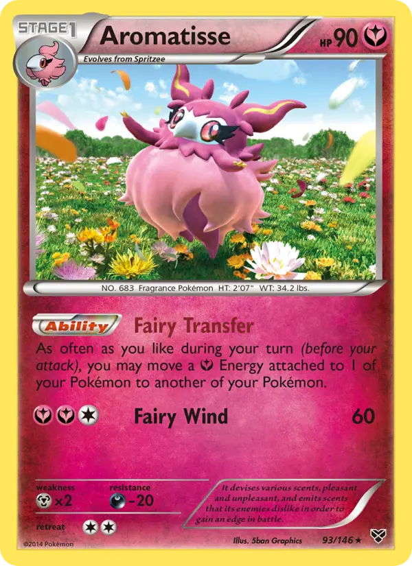 Aromatisse, Pokémon card