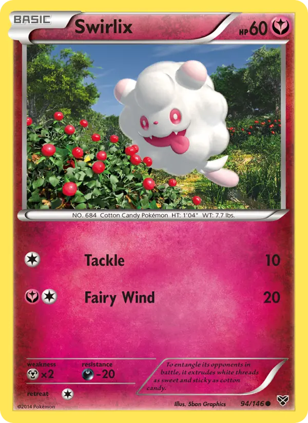 Swirlix, Pokémon card