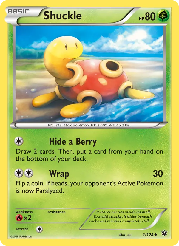 Shuckle, Pokémon card
