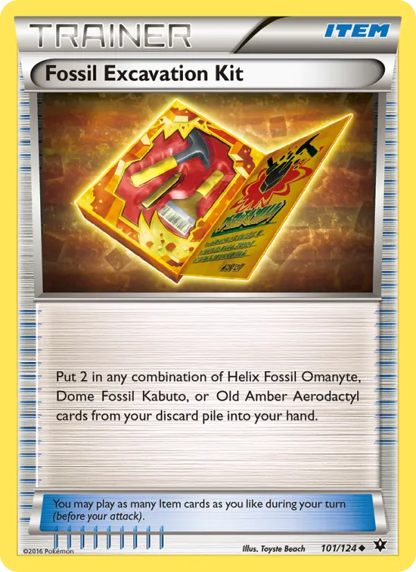 Fossil Excavation Kit, Pokémon card