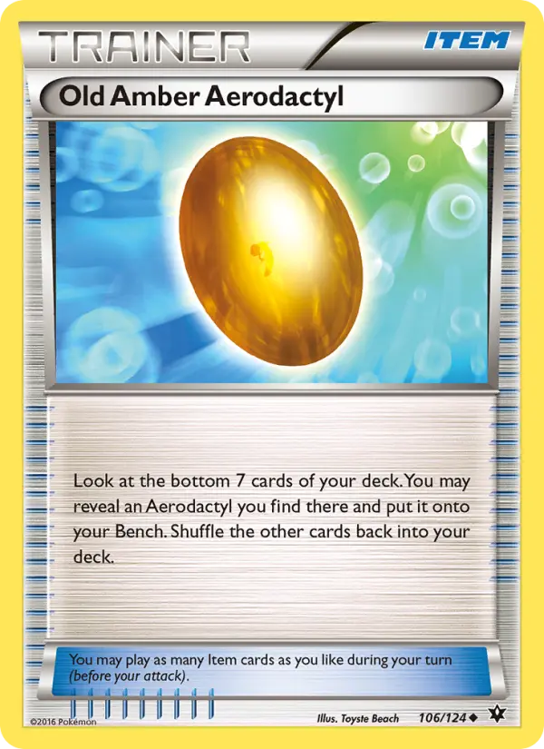 Old Amber Aerodactyl, Pokémon card