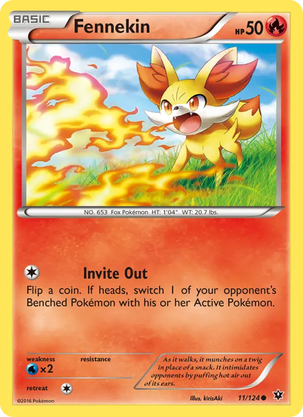 Fennekin, Pokémon card