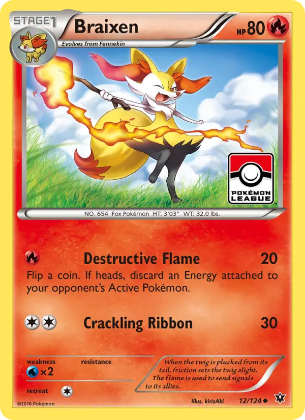 Braixen, Pokémon card