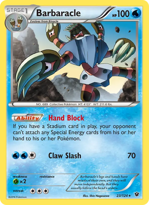 Barbaracle, Pokémon card