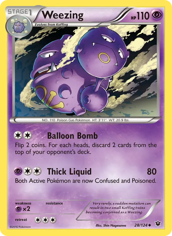 Weezing, Pokémon card