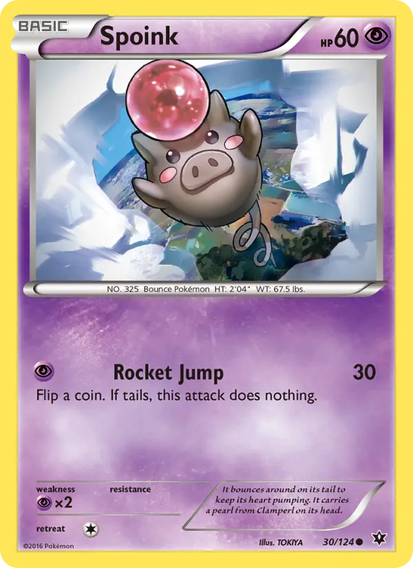 Spoink, Pokémon card