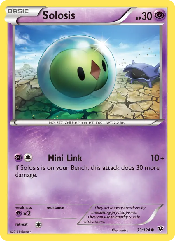 Solosis, Pokémon card