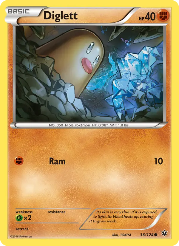 Diglett, Pokémon card