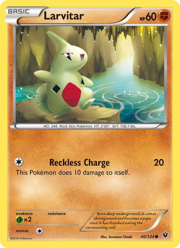 Larvitar, Pokémon card