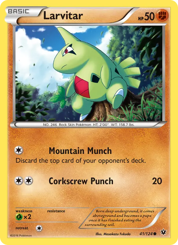 Larvitar, Pokémon card