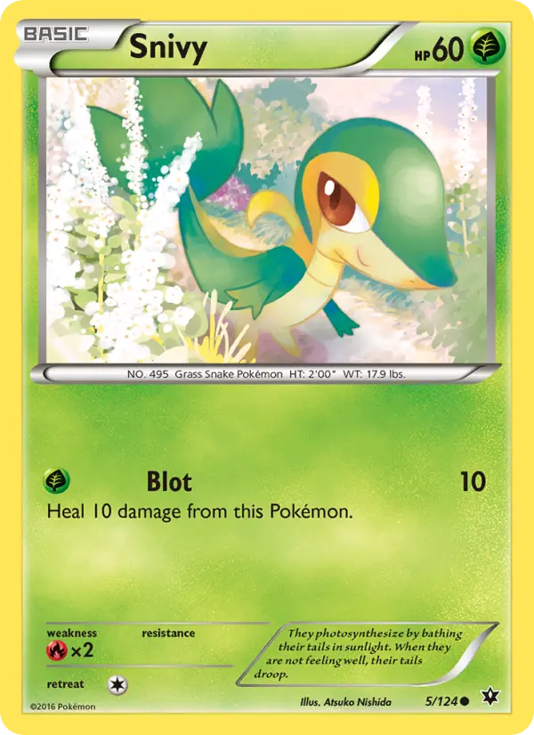 Snivy, Pokémon card
