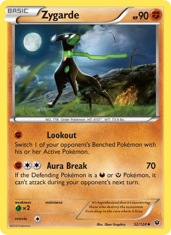 Zygarde, Pokémon card
