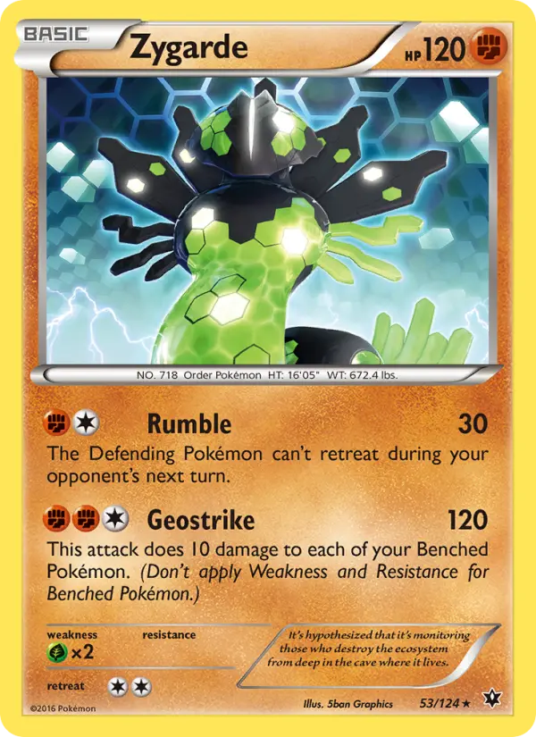 Zygarde, Pokémon card