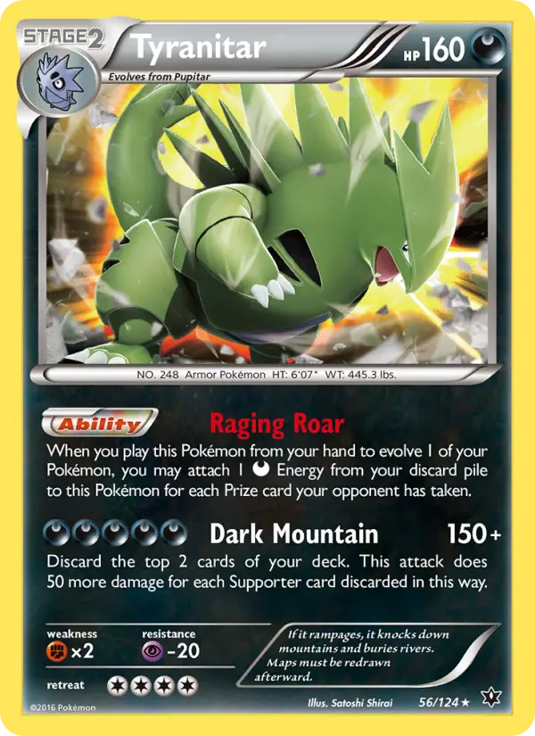 Tyranitar, Pokémon card