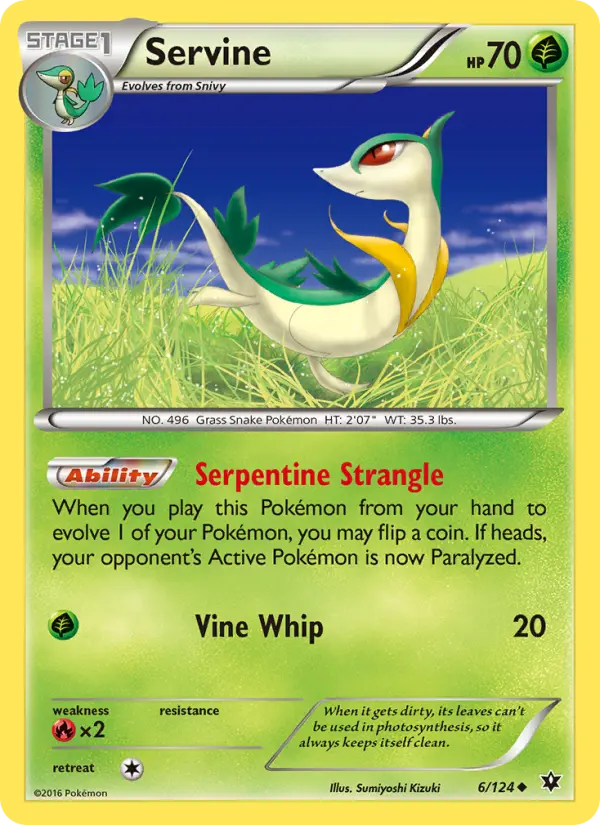 Servine, Pokémon card
