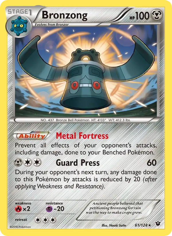 Bronzong, Pokémon card