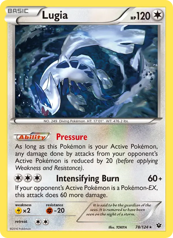 Lugia, Pokémon card