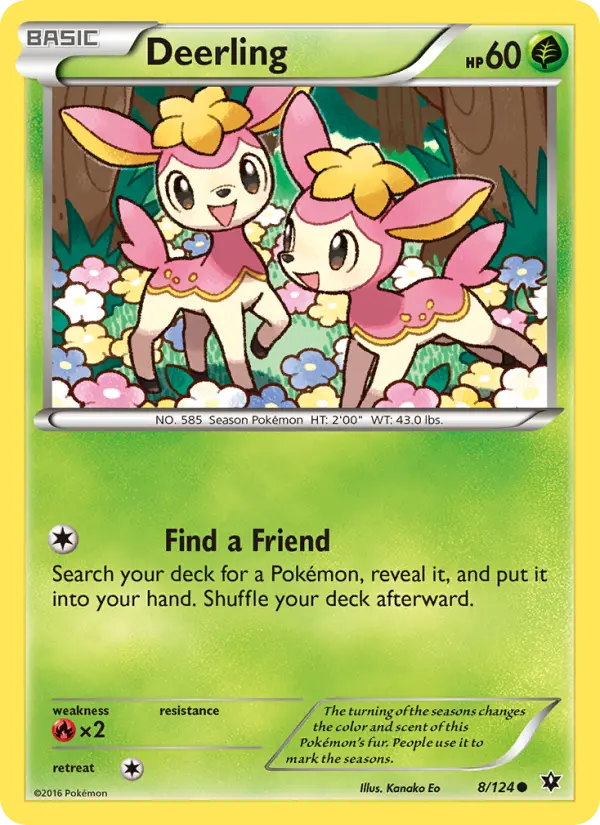 Deerling, Pokémon card